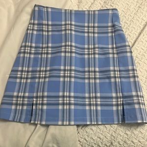 brandy Melville, blue plaid skirt, in a size small